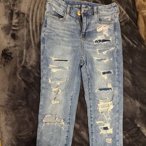 American eagle ripped jeans, size 4